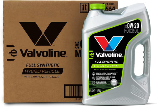 Valvoline Hybrid Vehicle 0W-20 Full Synthetic Motor Oil 5 QT, Case of 3